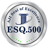 American Jurist Institute Seal of Excellence Esq. 500