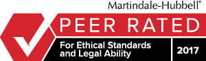 Martindale-Hubbell Peer Rated for Ethical Standards and Legal Ability in 2017